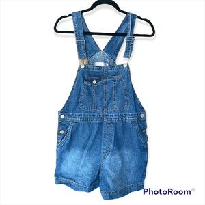 Denim Overall Shorts